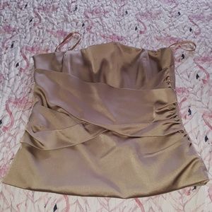 Bcbg gold dress top
